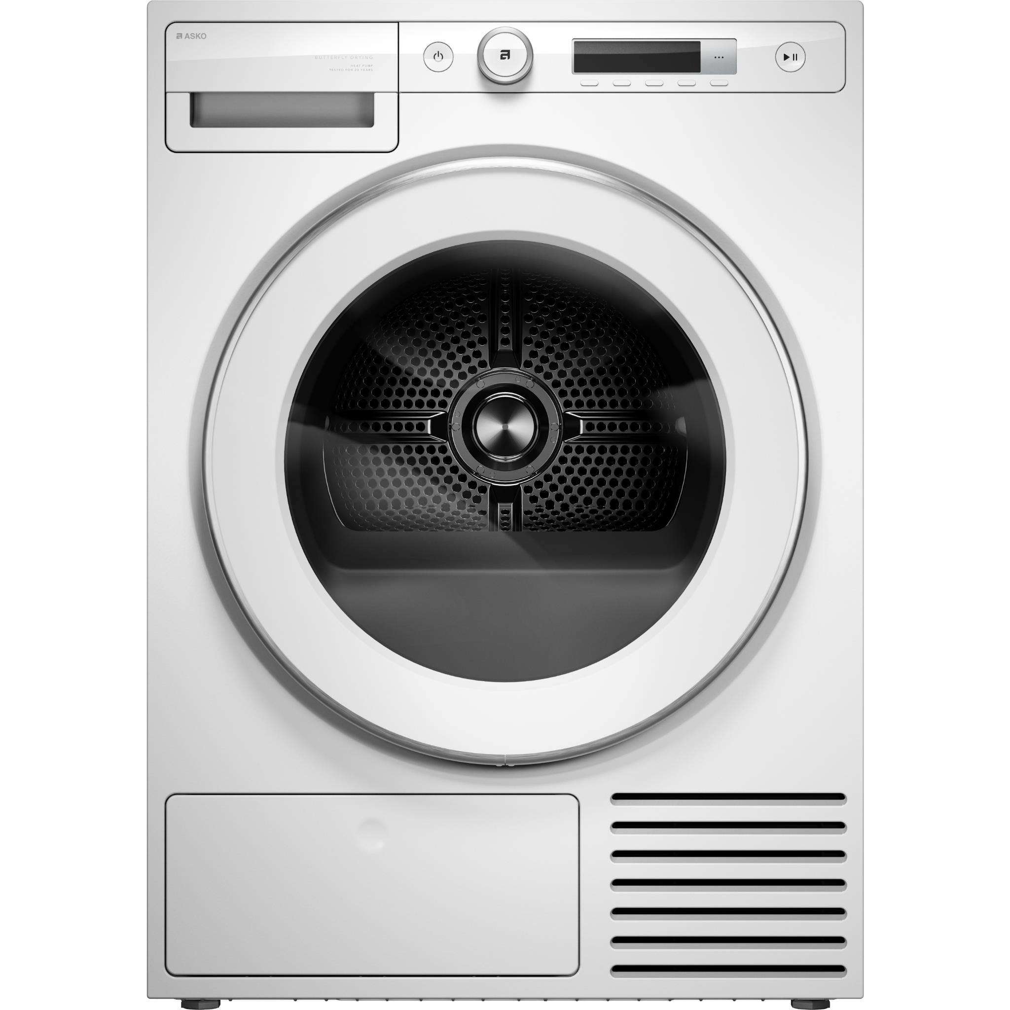 ASKO T308HCW Logic 8kg Butterfly Drying Heat Pump Dryer