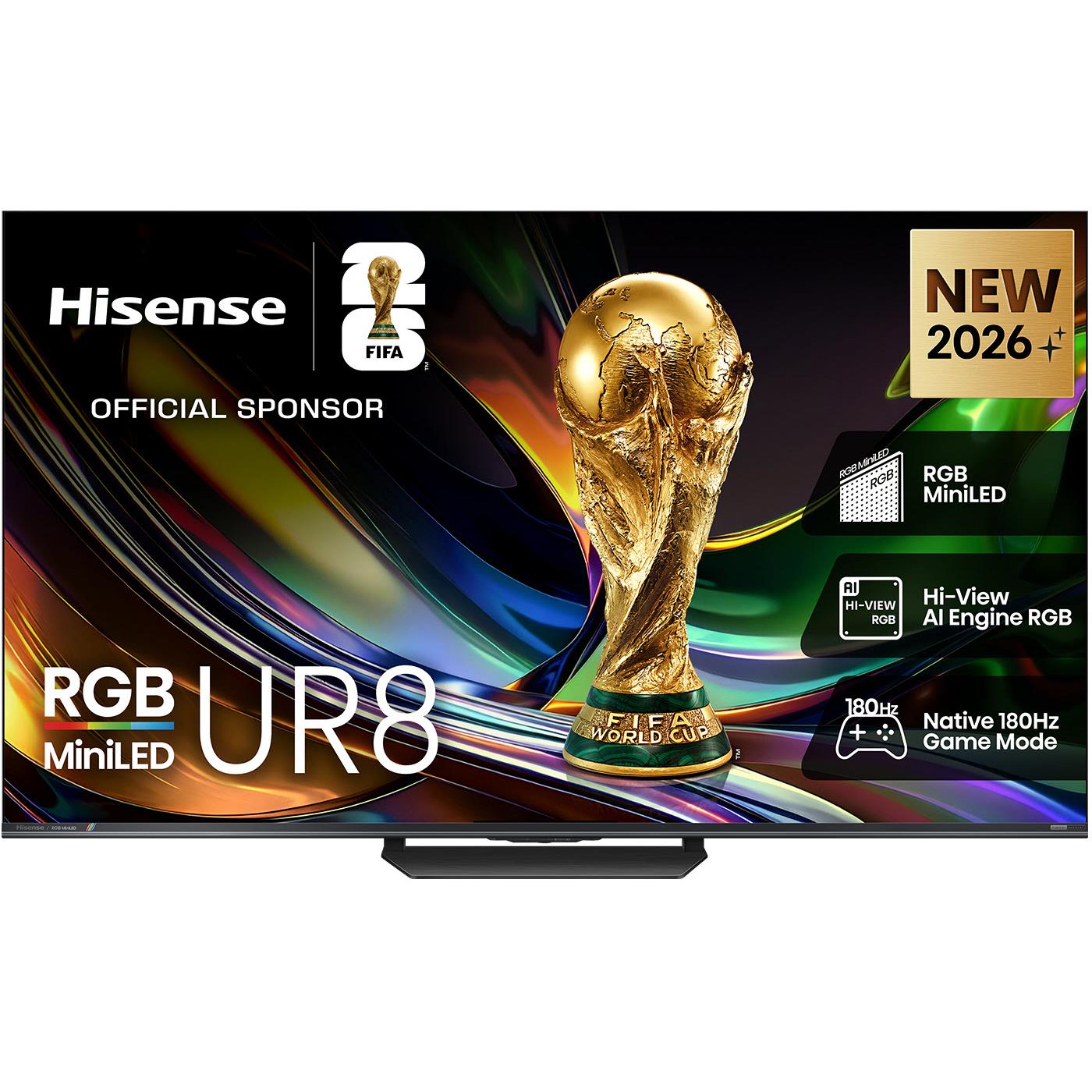 Hisense 75" UR8SAU ULED 4K UHD RGB Mini-LED Smart TV [2026]