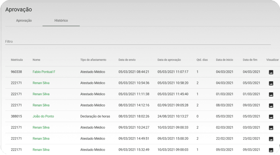 Tela do sistema de registro de ponto da IOB