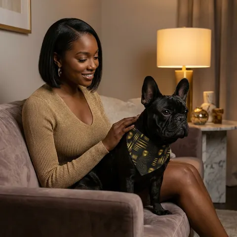 Alabama State 1867 Black & Gold Clip-on Pet Bandana