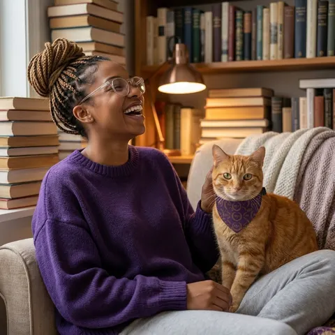 Alcorn 1871 Purple & Gold Academic Clip-on Pet Bandana