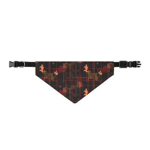 Atlanta Zone 6 Neon Clip-on Pet Bandana — front view