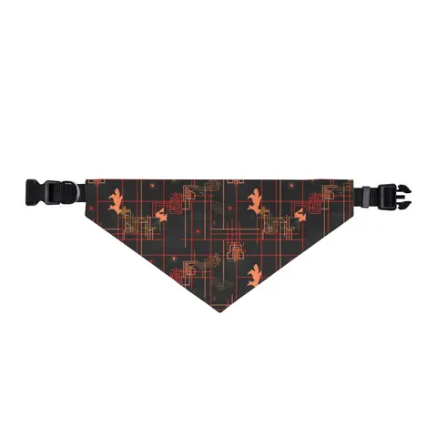 Atlanta Zone 6 Neon Clip-on Pet Bandana — front view