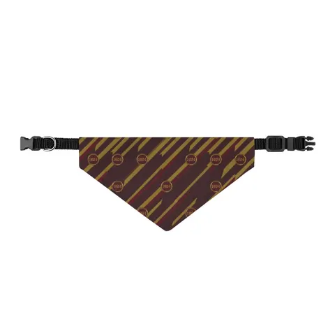 Bethune-Cookman 1904 Maroon & Gold Clip-on Pet Bandana — front view