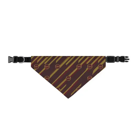 Bethune-Cookman 1904 Maroon & Gold Clip-on Pet Bandana — front view