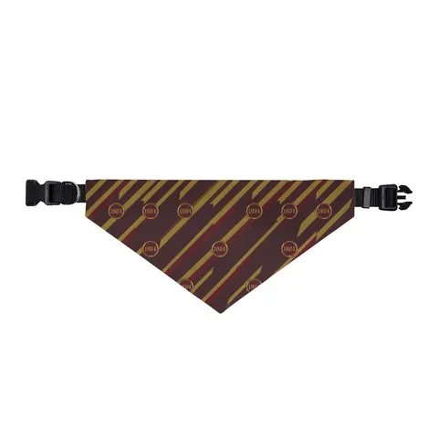 Bethune-Cookman 1904 Maroon & Gold Clip-on Pet Bandana — front view