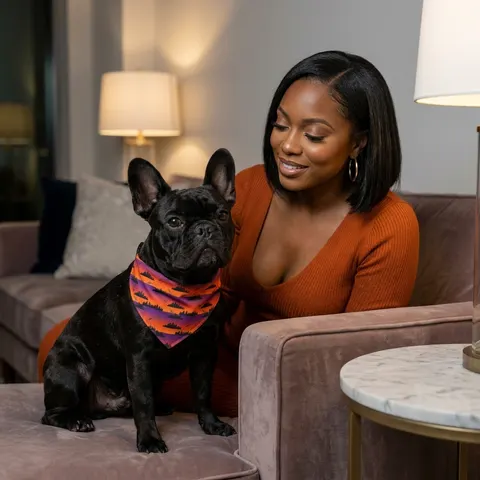 Atlanta Skyline Sunset Silhouette Clip-on Pet Bandana