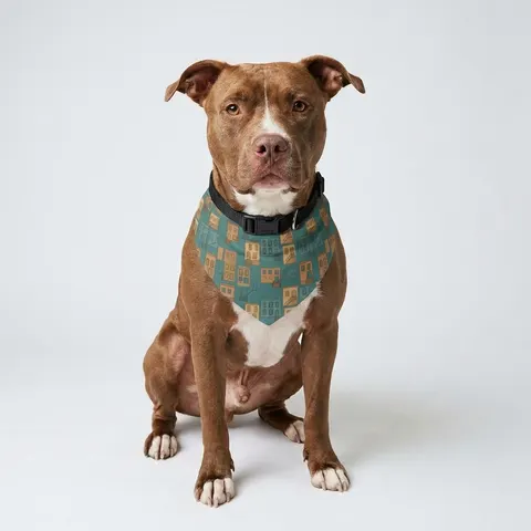 Baltimore Rowhouse Stoops Clip-on Pet Bandana