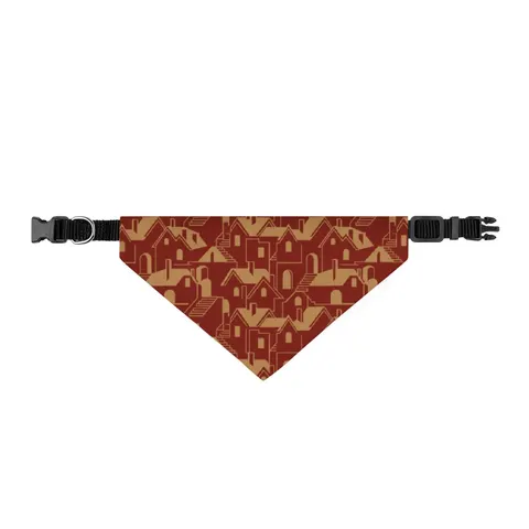 Brooklyn Bed-Stuy Blocks Clip-on Pet Bandana — front view