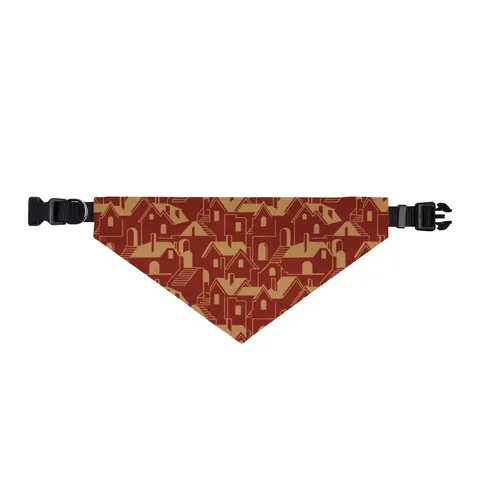Brooklyn Bed-Stuy Blocks Clip-on Pet Bandana — front view