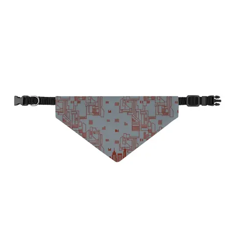 Chicago South Side Blocks Clip-on Pet Bandana — front view