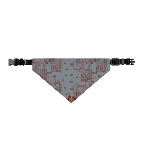 Chicago South Side Blocks Clip-on Pet Bandana — front view
