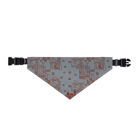 Chicago South Side Blocks Clip-on Pet Bandana — front view