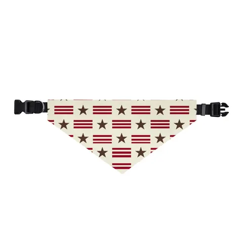 DC Chocolate City Flag Stars Clip-on Pet Bandana — front view