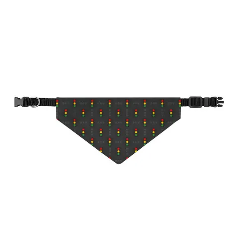 Houston Fifth Ward Signals Clip-on Pet Bandana — front view