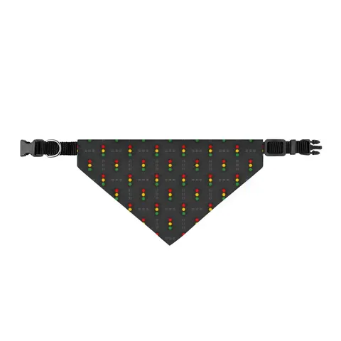 Houston Fifth Ward Signals Clip-on Pet Bandana — front view