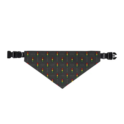 Houston Fifth Ward Signals Clip-on Pet Bandana — front view