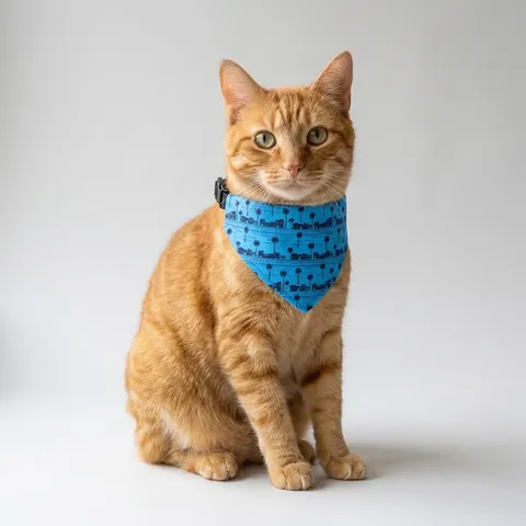 Crenshaw Blue Boulevard Clip-on Pet Bandana