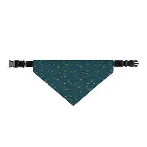 Oakland Lake Merritt Reflections Clip-on Pet Bandana — front view