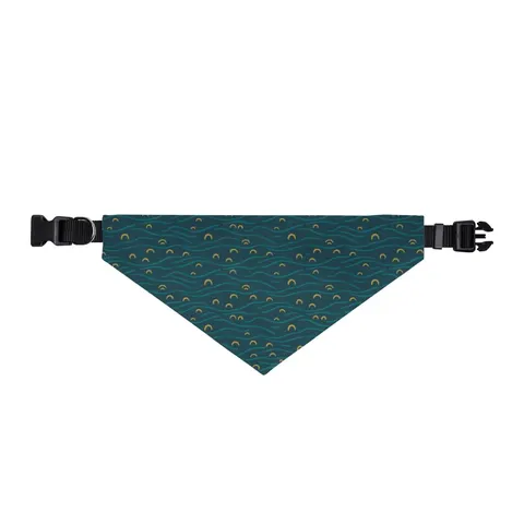 Oakland Lake Merritt Reflections Clip-on Pet Bandana — front view
