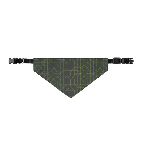 Oakland The Town Grid Clip-on Pet Bandana — front view