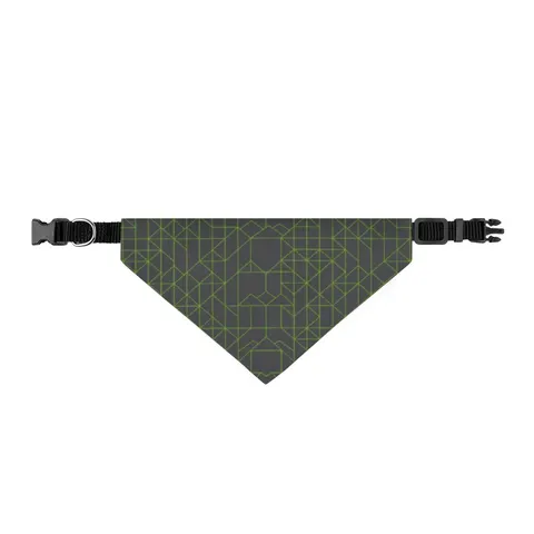 Oakland The Town Grid Clip-on Pet Bandana — front view