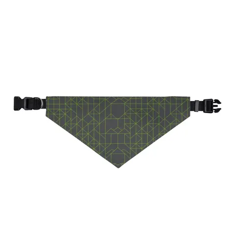 Oakland The Town Grid Clip-on Pet Bandana — front view