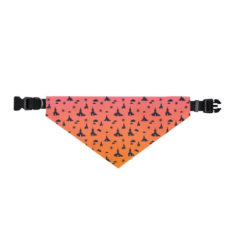 Faith Flag Black Church Sunrise Clip-on Pet Bandana — front view