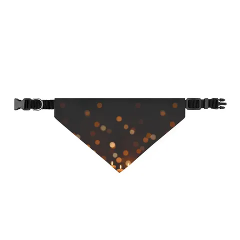 Faith Flag Candlelight Meditation Clip-on Pet Bandana — front view
