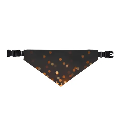 Faith Flag Candlelight Meditation Clip-on Pet Bandana — front view