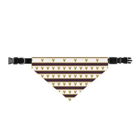 Faith Flag Choir Robes Color Block Clip-on Pet Bandana — front view
