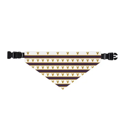 Faith Flag Choir Robes Color Block Clip-on Pet Bandana — front view