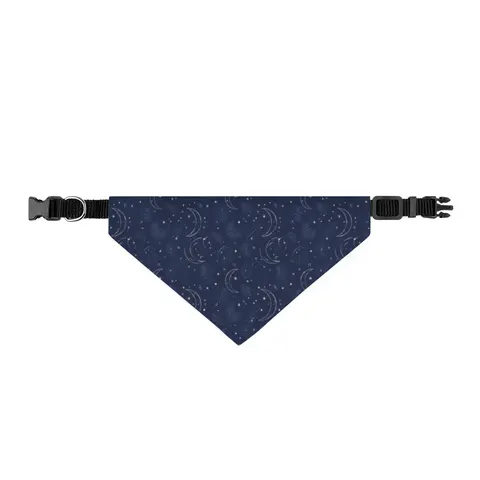 Faith Flag Crescent Moon Night Sky Clip-on Pet Bandana — front view