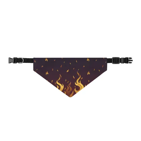 Faith Flag Pentecostal Fire Clip-on Pet Bandana — front view