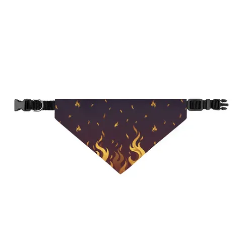 Faith Flag Pentecostal Fire Clip-on Pet Bandana — front view