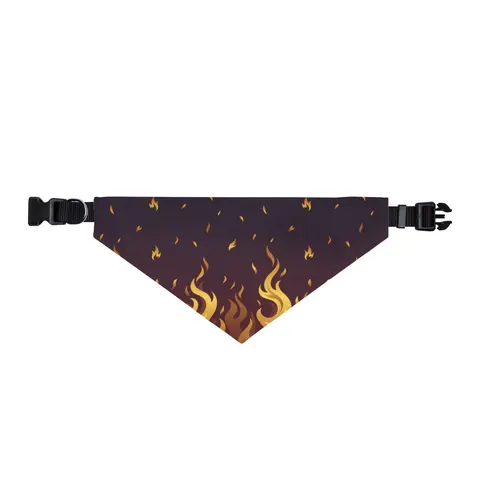 Faith Flag Pentecostal Fire Clip-on Pet Bandana — front view
