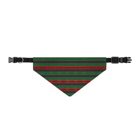African Diaspora Continent Outline Clip-on Pet Bandana — front view