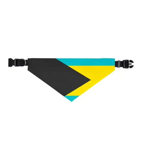 Bahamas Aqua Triangle Clip-on Pet Bandana — front view