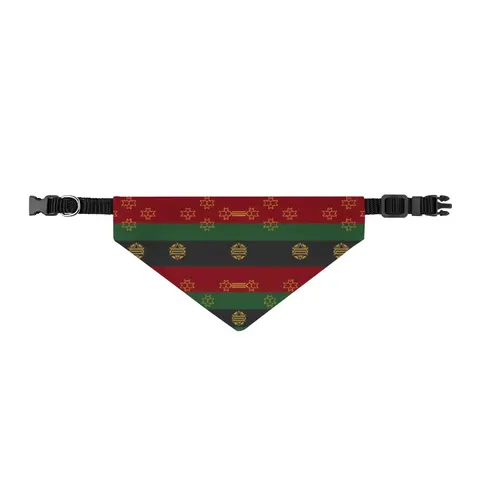 Black American Heritage Black American Heritage Flag Clip-on Pet Bandana — front view
