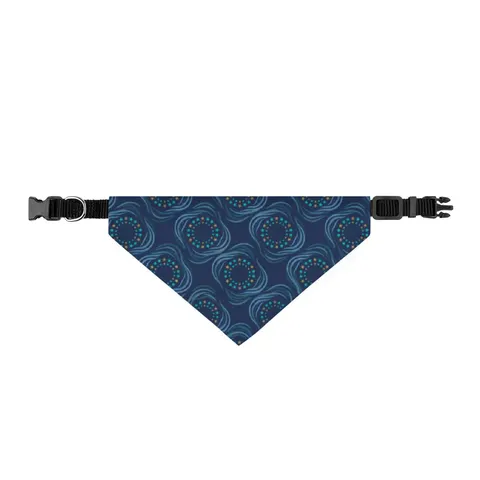 Caribbean Unity Island Stars Clip-on Pet Bandana — front view