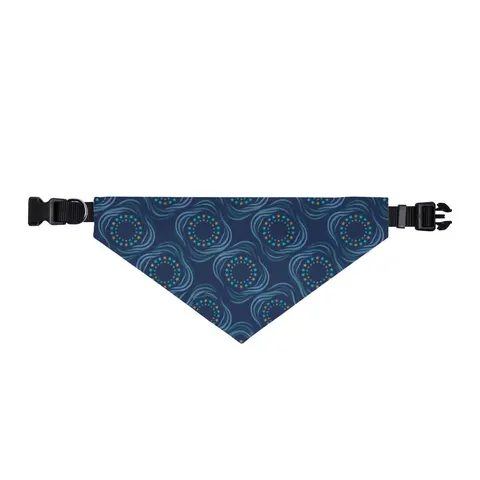Caribbean Unity Island Stars Clip-on Pet Bandana — front view