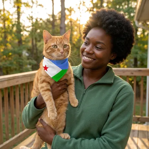 Djibouti Blue Green Triangle