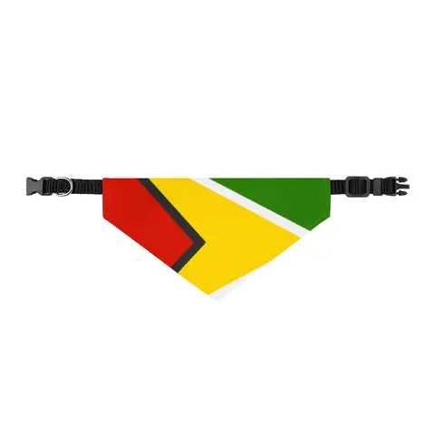 Guyana Arrowhead Design Clip-on Pet Bandana — front view