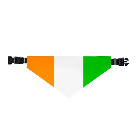 Côte d’Ivoire Orange White Green Clip-on Pet Bandana — front view