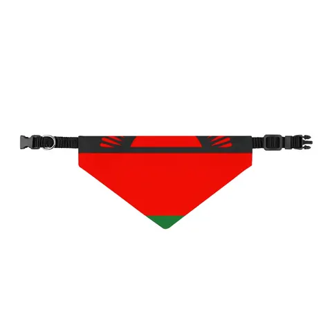 Malawi Rising Sun Clip-on Pet Bandana — front view
