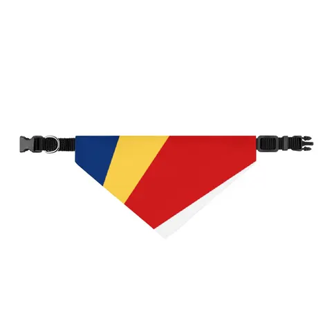 Seychelles Color Fan Clip-on Pet Bandana — front view