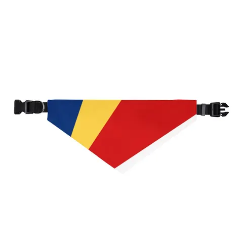Seychelles Color Fan Clip-on Pet Bandana — front view
