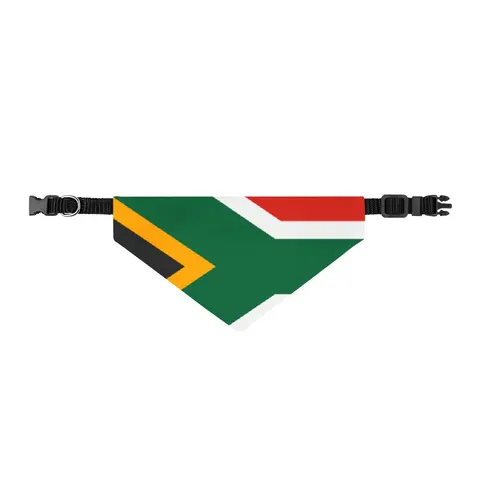 South Africa Rainbow Y Pattern Clip-on Pet Bandana — front view