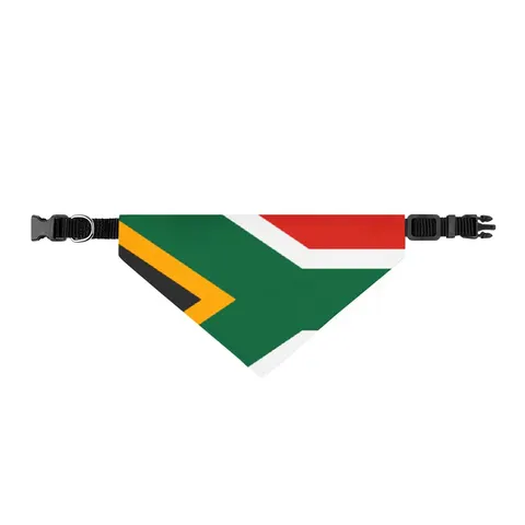 South Africa Rainbow Y Pattern Clip-on Pet Bandana — front view