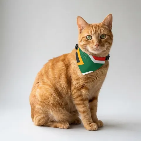 South Africa Rainbow Y Pattern Clip-on Pet Bandana